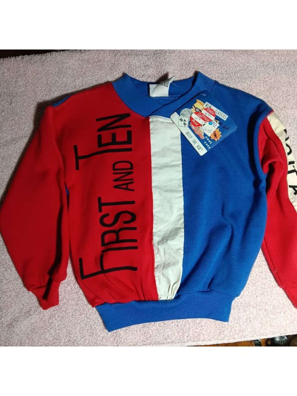 NEW NWT Crewneck sz 5 Vintage 1980's Boys Sweat Shirt BILLY THE KID 5T NEW